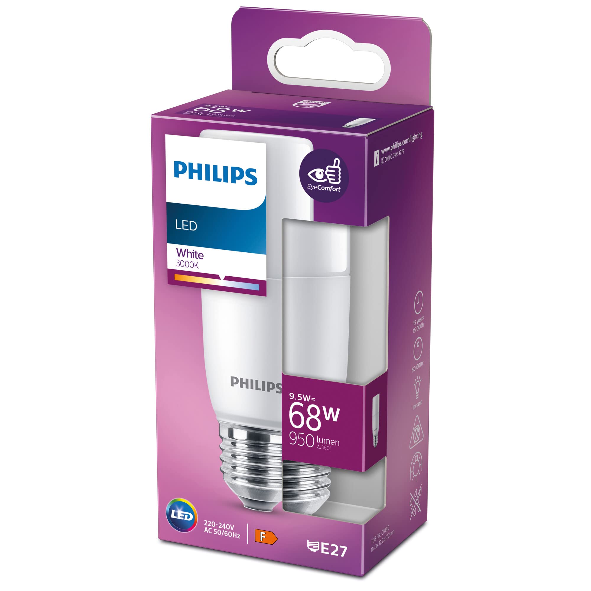 Philips 77137901 LED Bulb 9.5W E-27 Monochrome EEC F Energy Saving