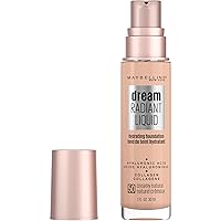 Maybelline Dream Radiant Liquid Medium Coverage Hydrating Makeup, Lightweight Liquid Foundation, Creamy Natural, 1 Count