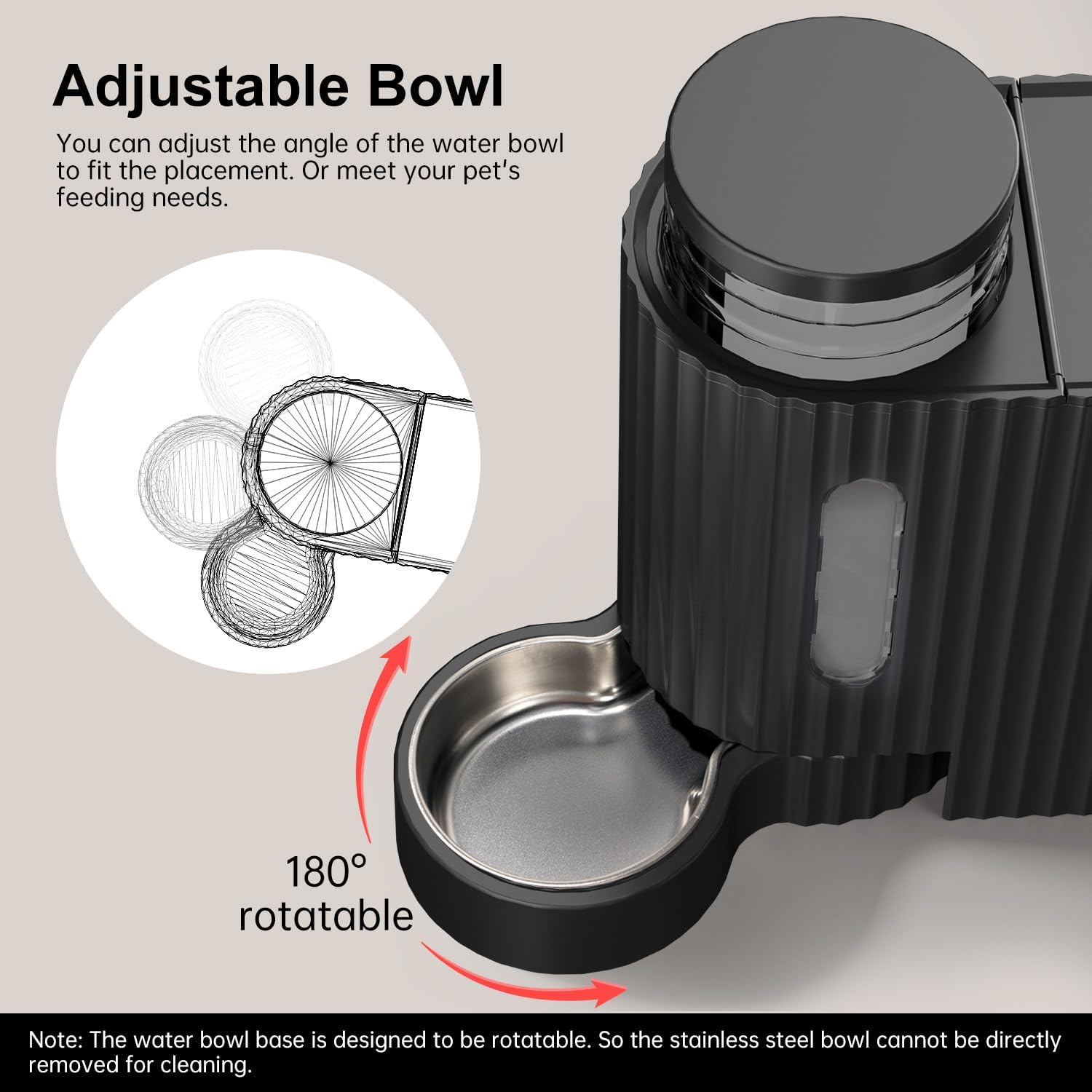 Gardner Pet Automatic Gravity Cat Food Feeder and Water Dispenser Stainless Steel Two-in-One Set Large Capacity Dispenser for Pets Dogs, Puppies, Kittens-(0.8 Gallons x 2)