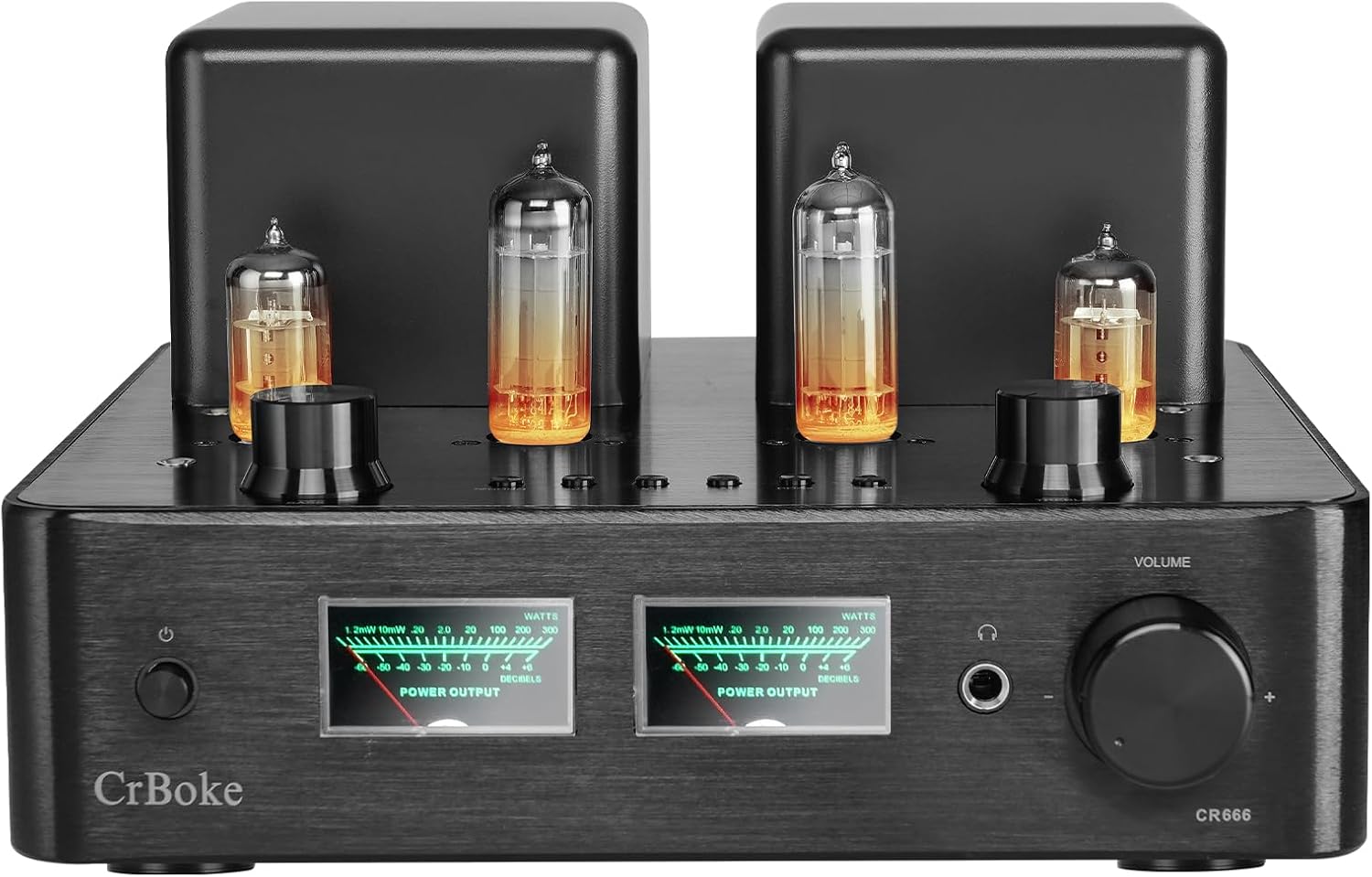 Tube Amplifier, Tube Amplifier Home Audio, Stereo Vacuum Tube Amplifier, with Bluetooth 5.0, Treble Bass Control, Subwoofer Output, Headphone Output, with Record Player Phono Preamp and USB DAC