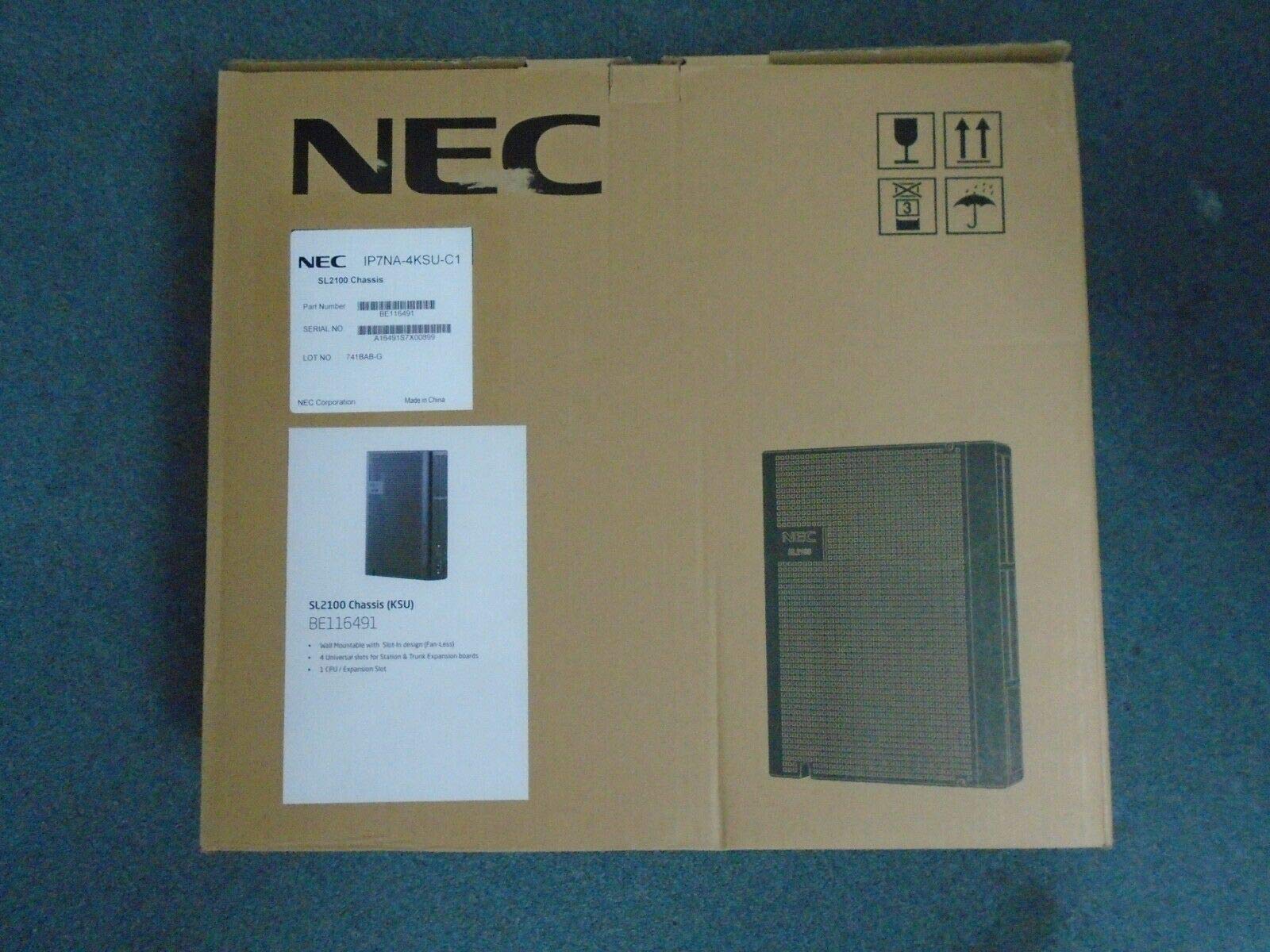 - NEC SL2100 IP7NA-4KSU-C1 BE116491 4 Slot Main Cabinet Chassis - NO CPU