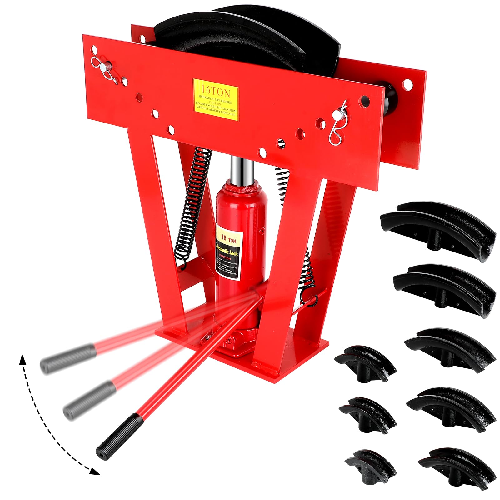 Cintreuse hydraulique 16T cuivre et acier avec 8 rouleaux réglables 90°-180°
