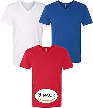 【THROW】VARIOUS NECK T／SH PACK Next Level 3200 Multipack Men's Bundle Bulk V-Neck T-Shirts