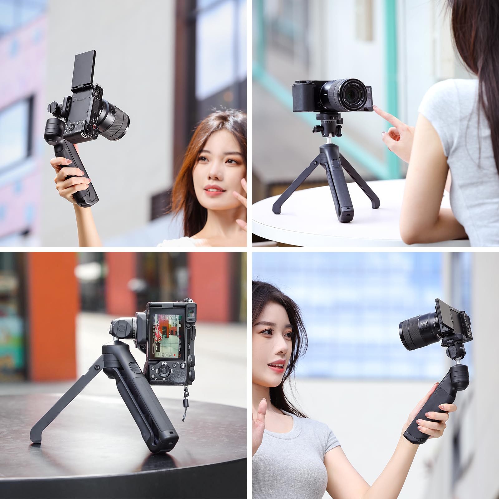 ULANZI TT38 Trípode Vlog Mini de Sobremesa con UKA y F38 Liberación Rápida, Capacidad de Carga 3kg, Compatible con Sony a7c, Nikon z30 y FUJIFILM X-S20/X-S10