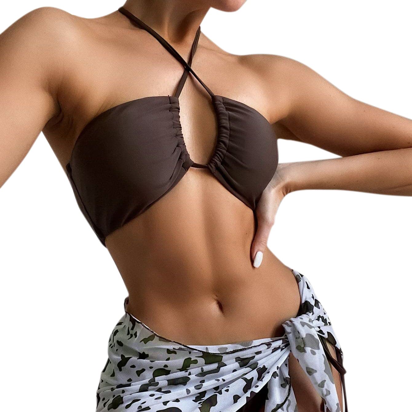 Bikini Sets For Women Bandage Split Bikini Push Up Pad