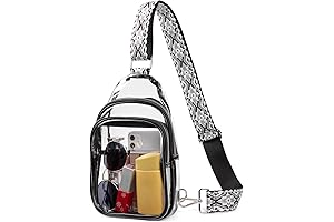 Stadion Safe Clear Crossbody Purses for Women- Transparent, Compliant Stadium Approved, Mini,...