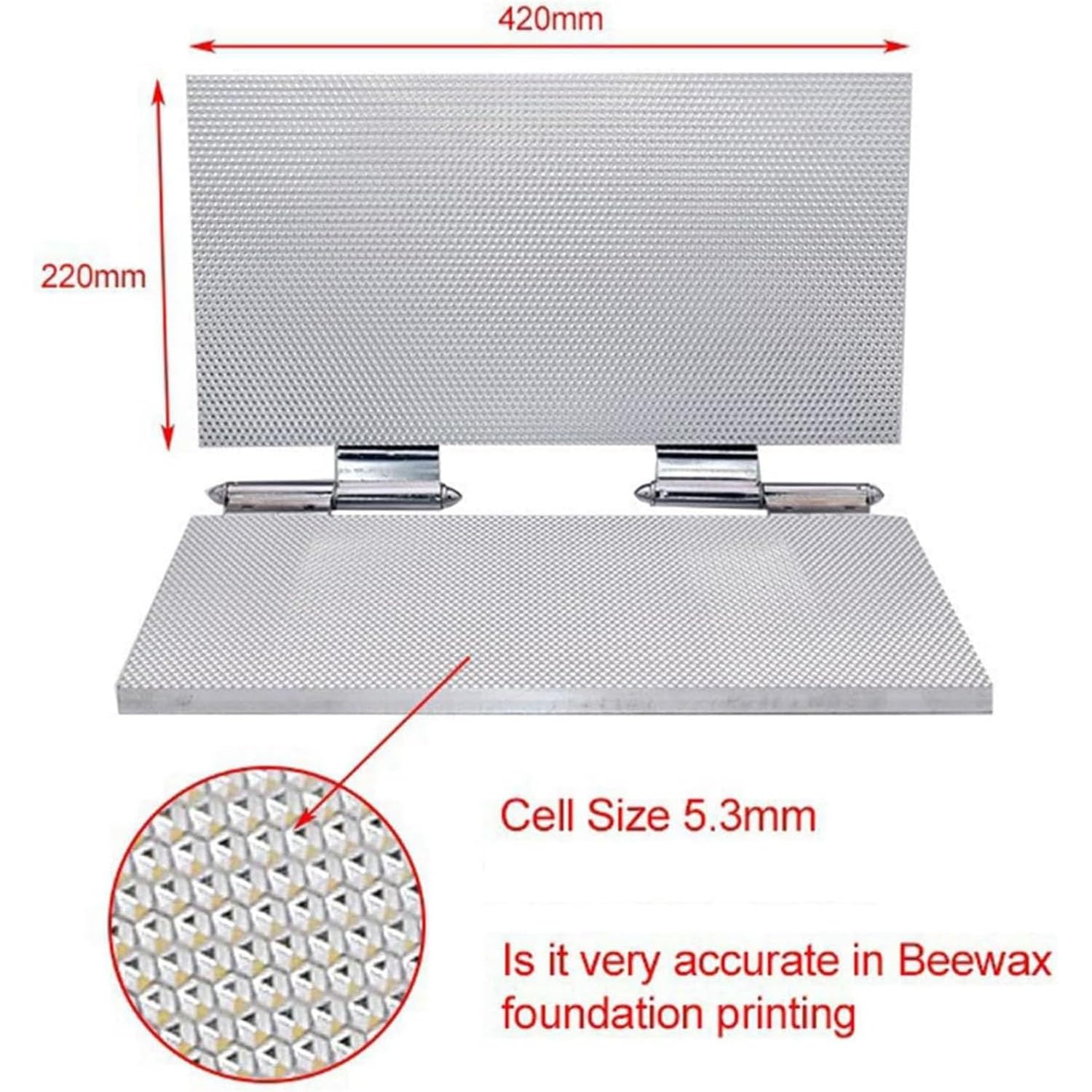 Maszyna Do Wytłaczania Wosku Pszczelego, Forma Do Wytłaczania Wosku Pszczelego Ze Stopu Aluminium O Dostępnych Średnicach Plastra Miodu 41,5 * 19,5 Cm, Łatwe Wyjmowanie Z Formy Do Tworzenia Plastrów
