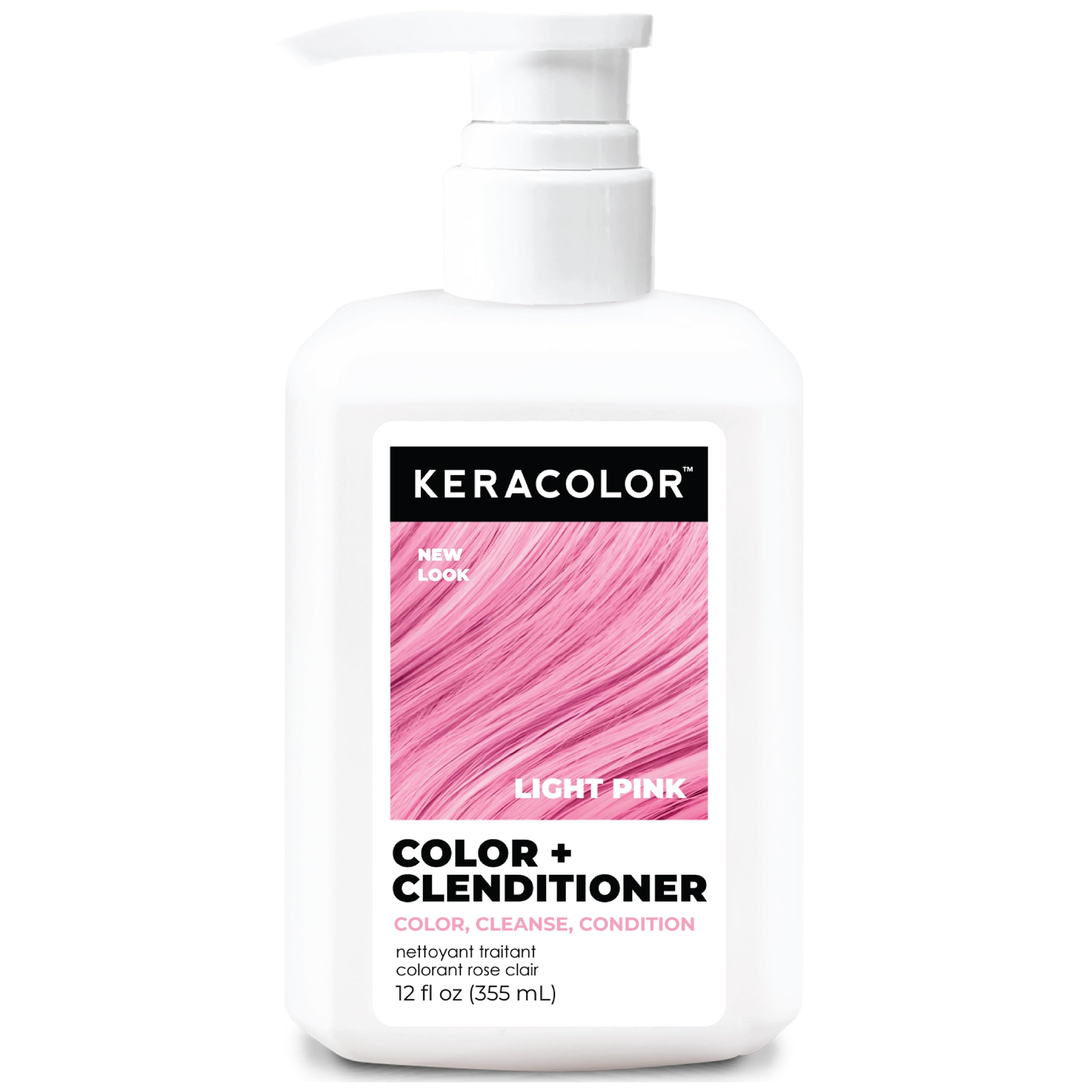 Keracolor Clenditioner LIGHT PINK Hair Dye - Semi Permanent Hair Color Depositing Conditioner, Cruelty-free, 12 Fl. Oz.