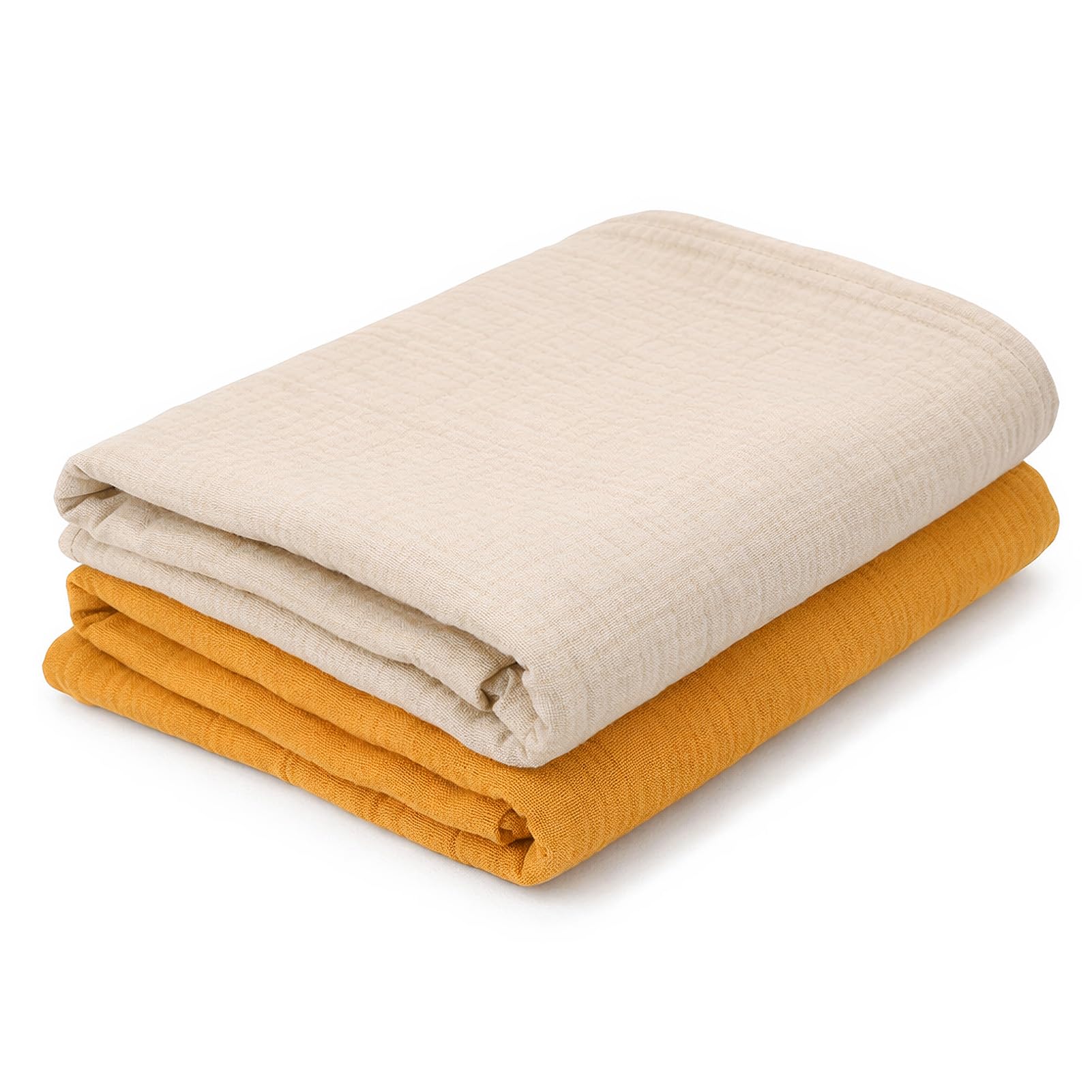 GSrenyu 2 Pcs Large Muslin Cloths For Baby Cotton Baby Blankets 100x100cm Muslin Swaddle Blanket 0-3 Months Shower Gifts For New Moms