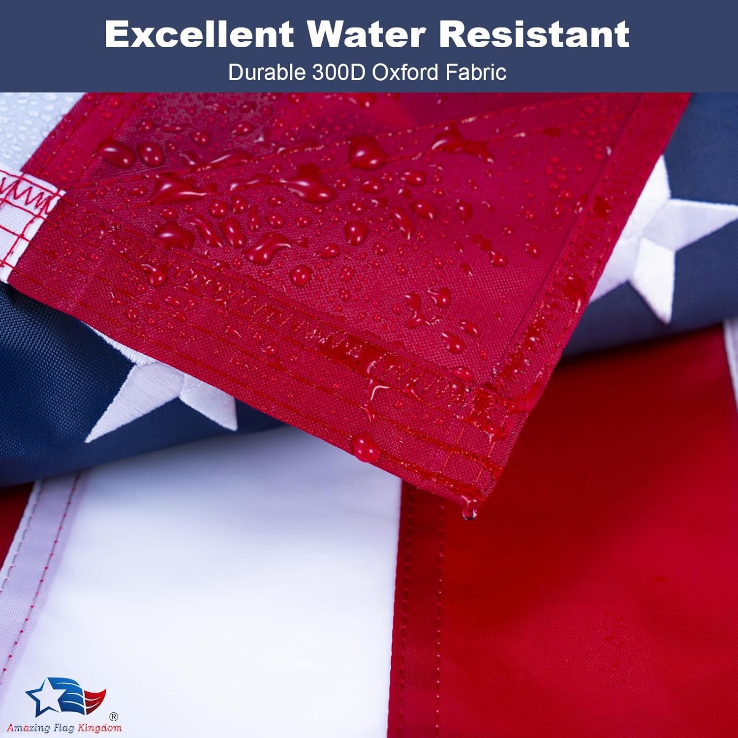 American Flag 3x5 Outdoor Heavy Duty, American Flags for outside 3x5 , Heavy Duty Nylon USA Flags with Durable Brass Grommets, Sewn Stripes Standard, 300D Nylon USA Flag for Indoor Outside Decoration - Image 6