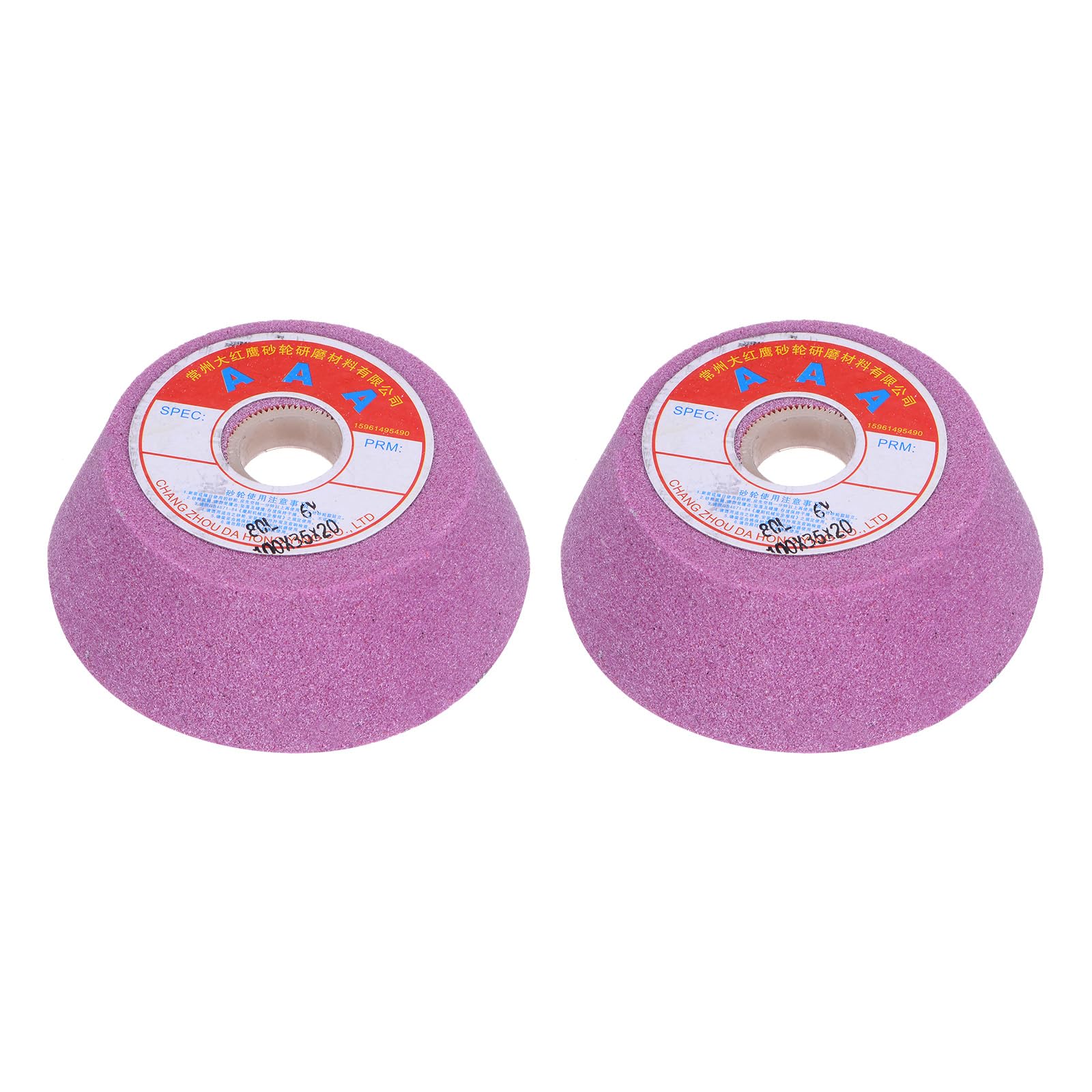 sourcing map 2pcs 4-Inch Flaring Cup Grinding Wheel 80 Grits Pink Aluminum Oxide PA Surface Grinding Ceramic Tools