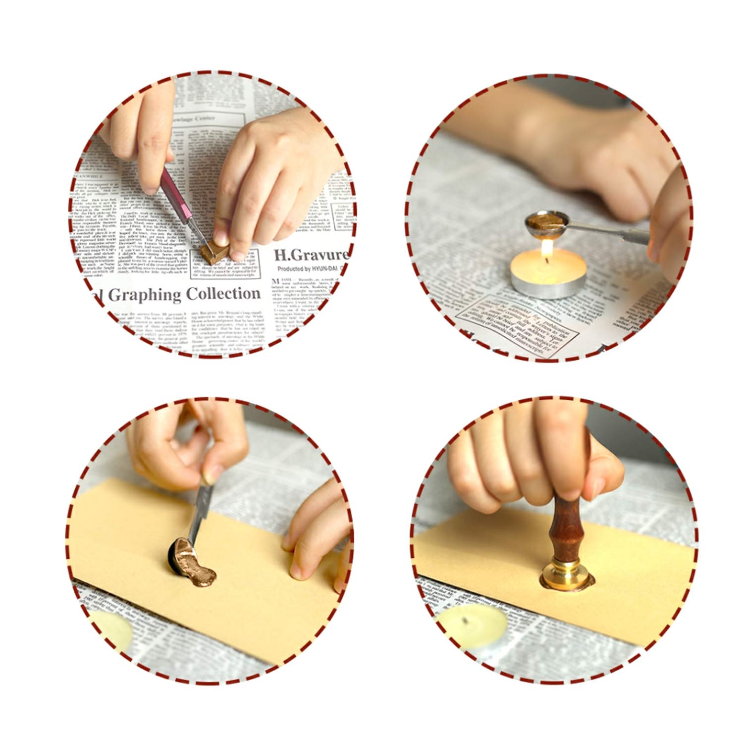 5Pcs Bâtonnets De Cire à Cacheter Sceau Cachet Bâtis 10