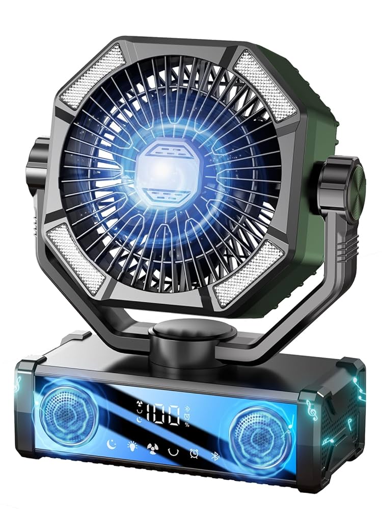 アウトドア 扇風機 サーキュレーター dcモーター リビング 充電式 キャンプ Amazon | SUKITEN アウトドア扇風機 キャンプ 充電式【2025先行