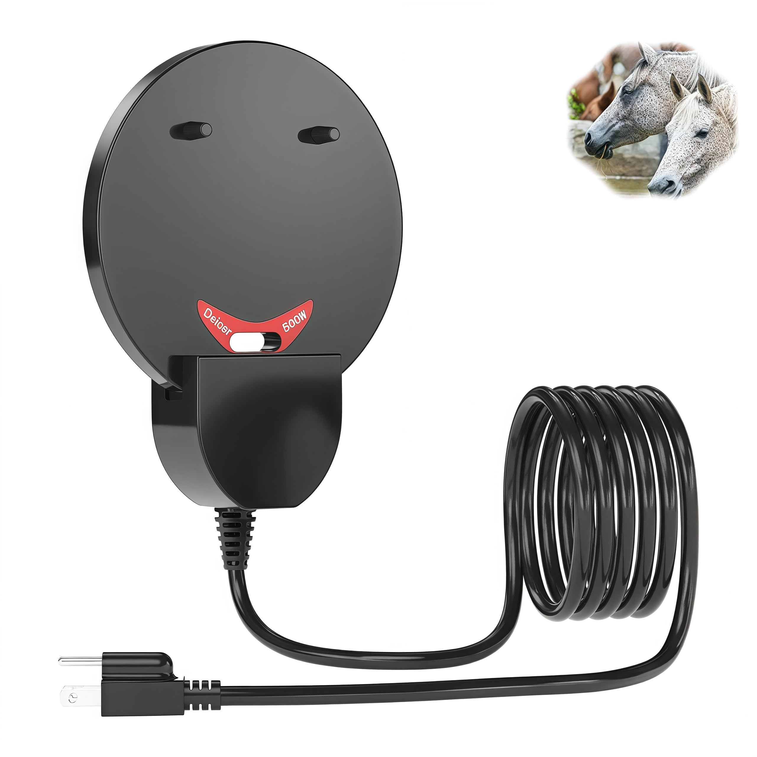 Bird Bath Heater,Pond Heater 500W,Full-Covered Aluminum Bird Bath Heater for Outdoors in Winter,Stock Tank Heater with Thermostatically Controlled,Chicken Water Heater-Deicer,livestock water heater