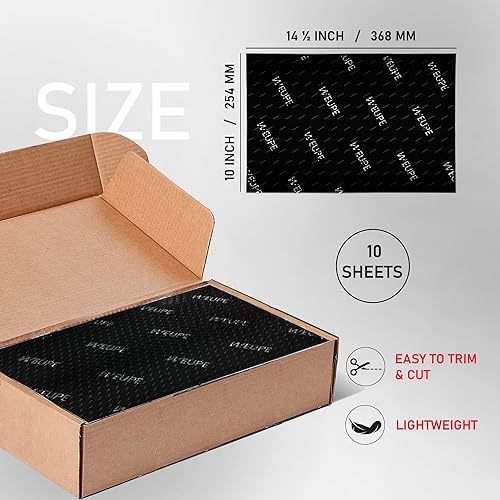 Vista 6 de Alfombrilla Insonorizante para Automóviles, 80 mil 10 pies cuadrados, Insonorizante Automotriz de Butilo, Material de Aislamiento Acústico