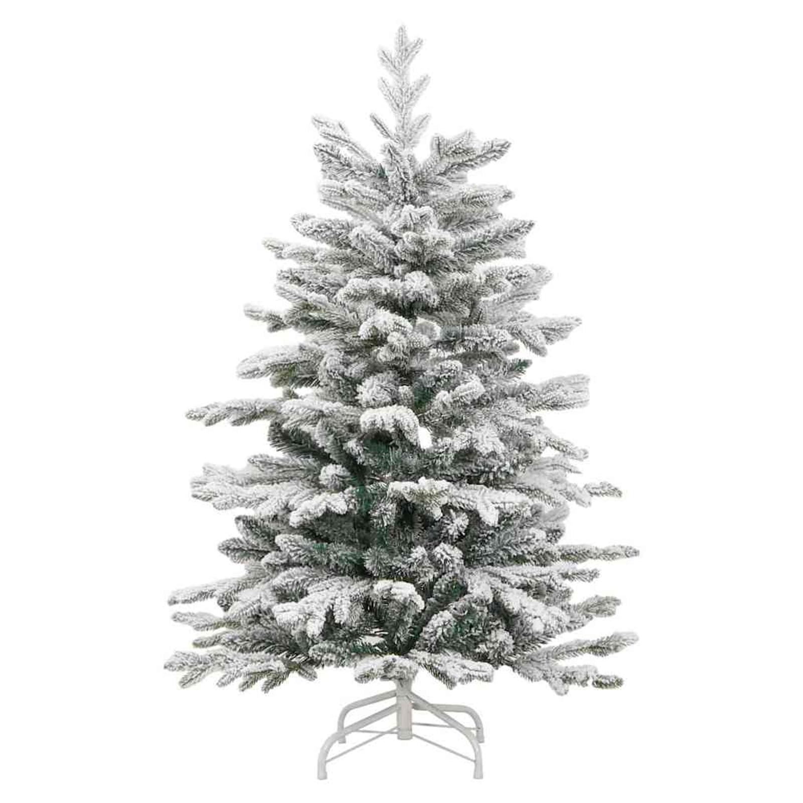 Gecheer Albero di Natale Artificiale Bianco 150 cm, Moderno a Cono, Rami Pieghevoli, Decorazione Festa, Soggiorno e Giardino, PE e PVC