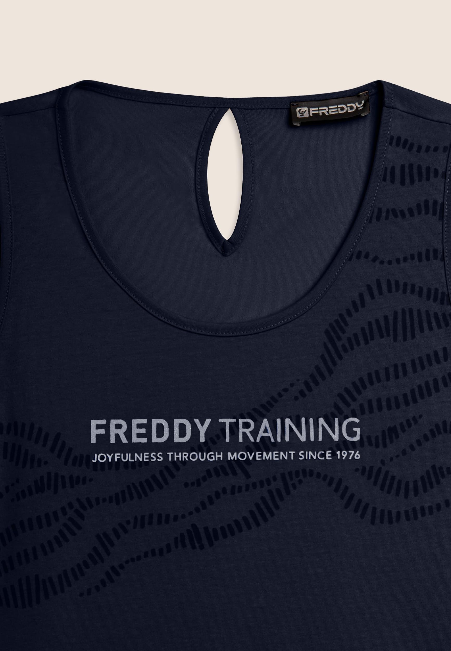 FREDDY - Canotta con Dettaglio Cut-out E Grafica, 100% Cotone