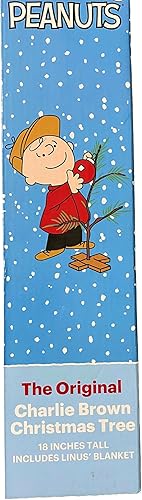 Miniatura 4 de ProductWorks Árbol de Navidad Charlie Brown de 18 pulgadas con cobija Linus de Peanuts