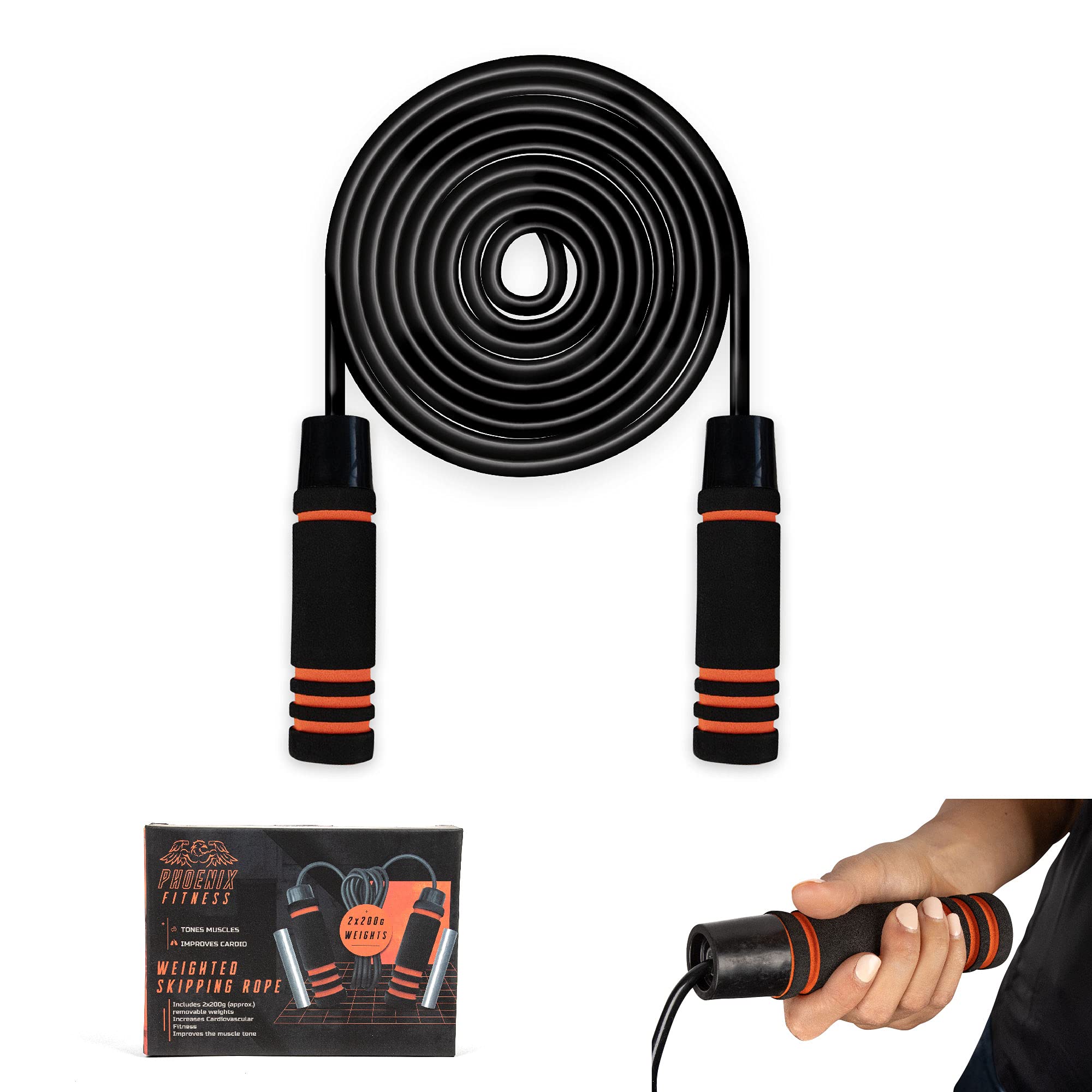 X2 200g pondéré Corde à Sauter - Fitness - Boyz Jouets