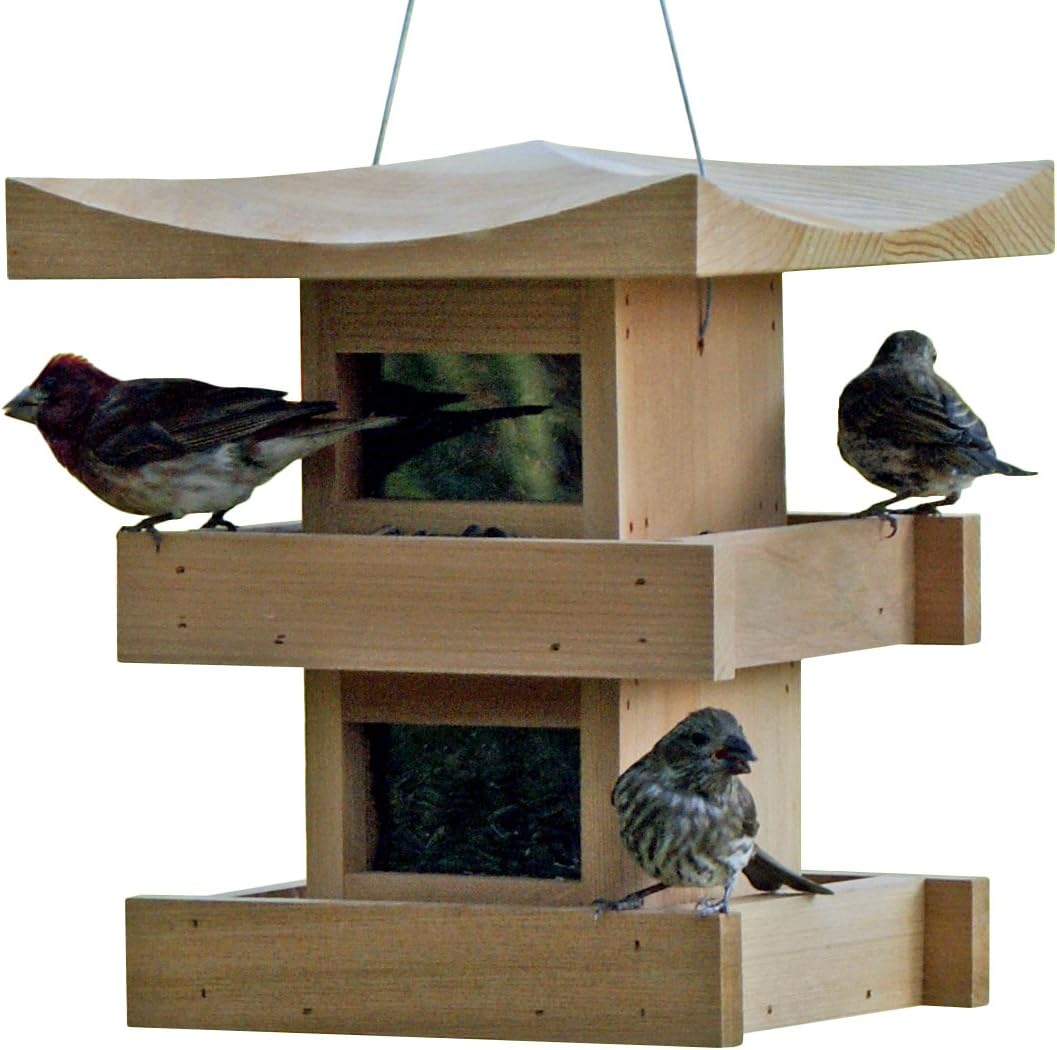 Naturalyards Pagoda Bird Feeder 2-Level, Cedar