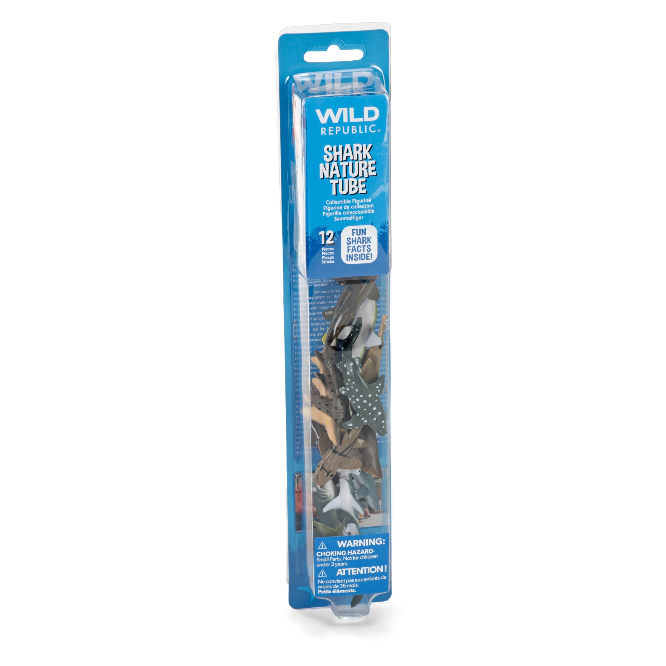 Wild Republic Shark Toys, Nature Tube, Aquatic Animal, Shark Party Supplies, Ocean Toys, Kid Gifts, Educational Toys, 12- Pieces-image-46