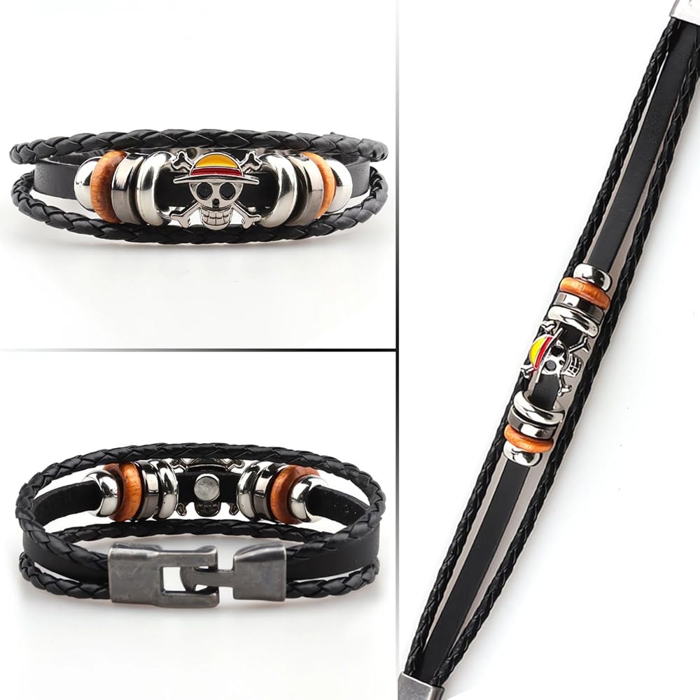 アクセサリー 00s NECROMANCE rare bracelet hide yasu Amazon.com: Nuahyaz 3Pcs Anime Leather Bracelets, Skull Punk
