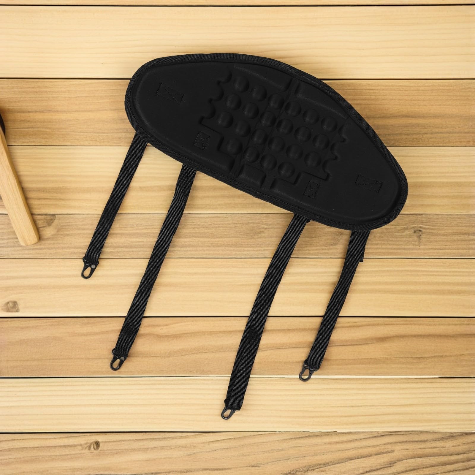 Respaldo Ajustable Oval para Kayak y Canoa Hebillas de Nylon y Diseño Ergonómico, Cojín Acolchado para Uso en Playa y Agua Dulce