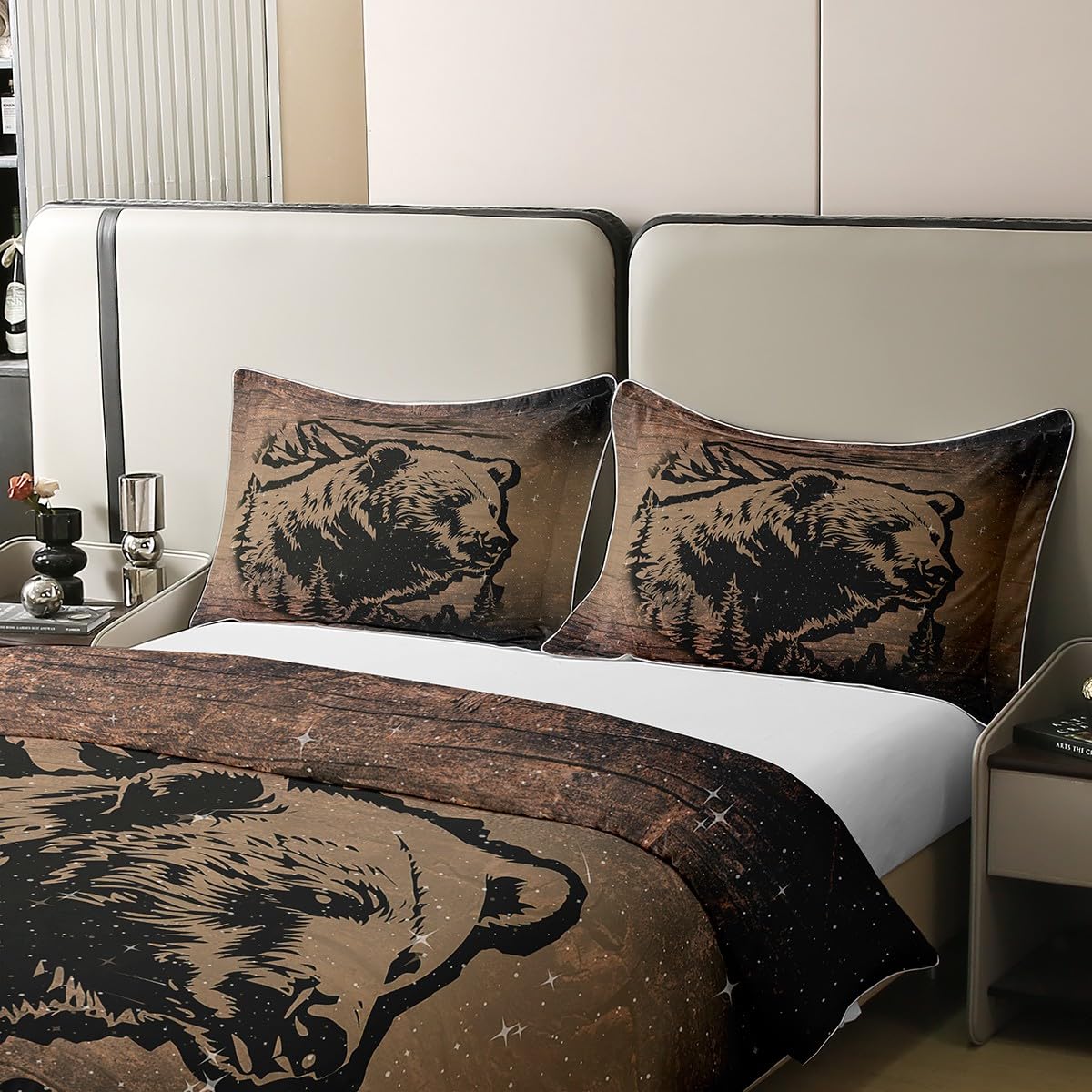 Bettwäsche Set Bär Design 135x200cm | 100% Baumwolle Mit 1 Kissenbezug