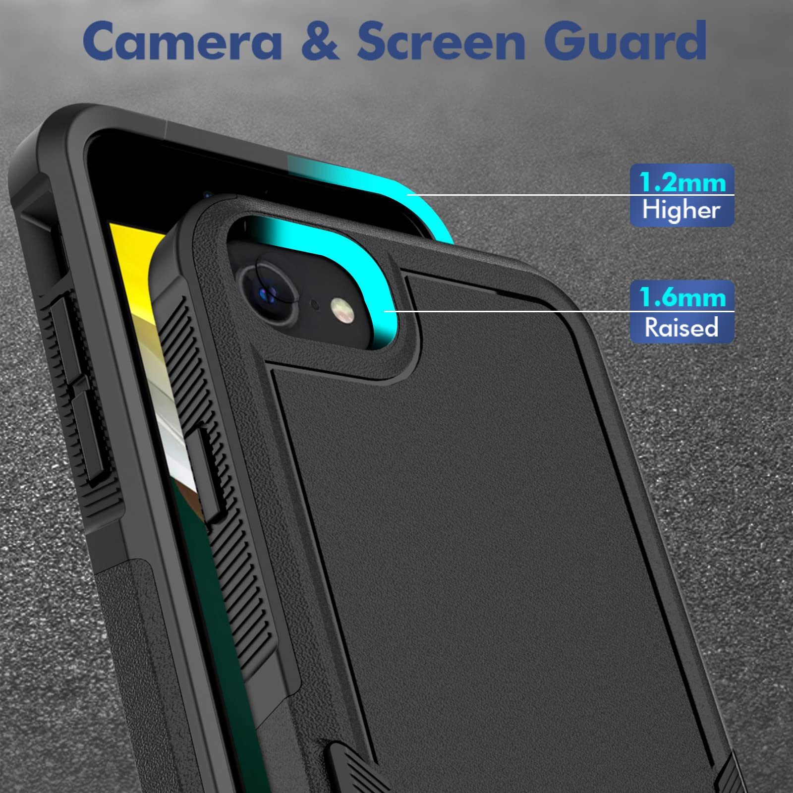 JETech Cover per iPhone 12/12 Pro 6,1 Pollici con 2 Pezzi Pellicola Protettiva in Vetro