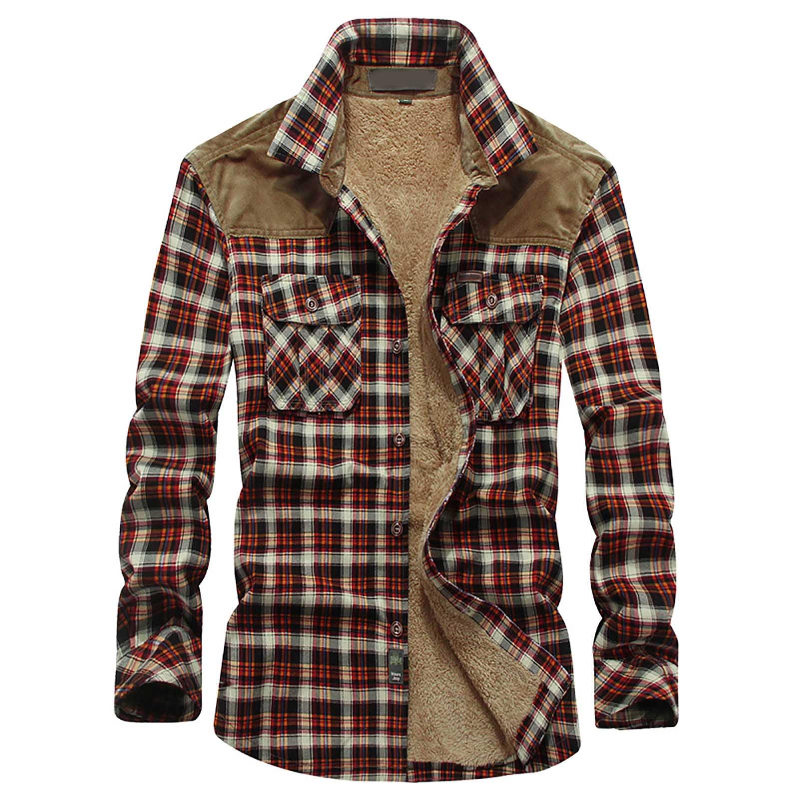 Holzfällerhemd Herren Regular Fit Flanellhemden Karohemd Mit Brusttasche Freizeit Langarmhemd Hemdjacke Button Down Casual Freizeithemden Arbeitshemd Baumwolle Outdoor Kariert
