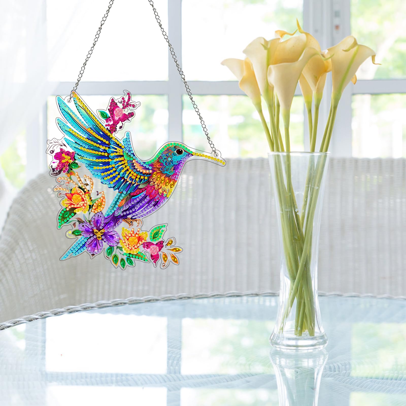 Amiiba Diamond Painting Hanging KitsBlue Hummingbird - Image 2