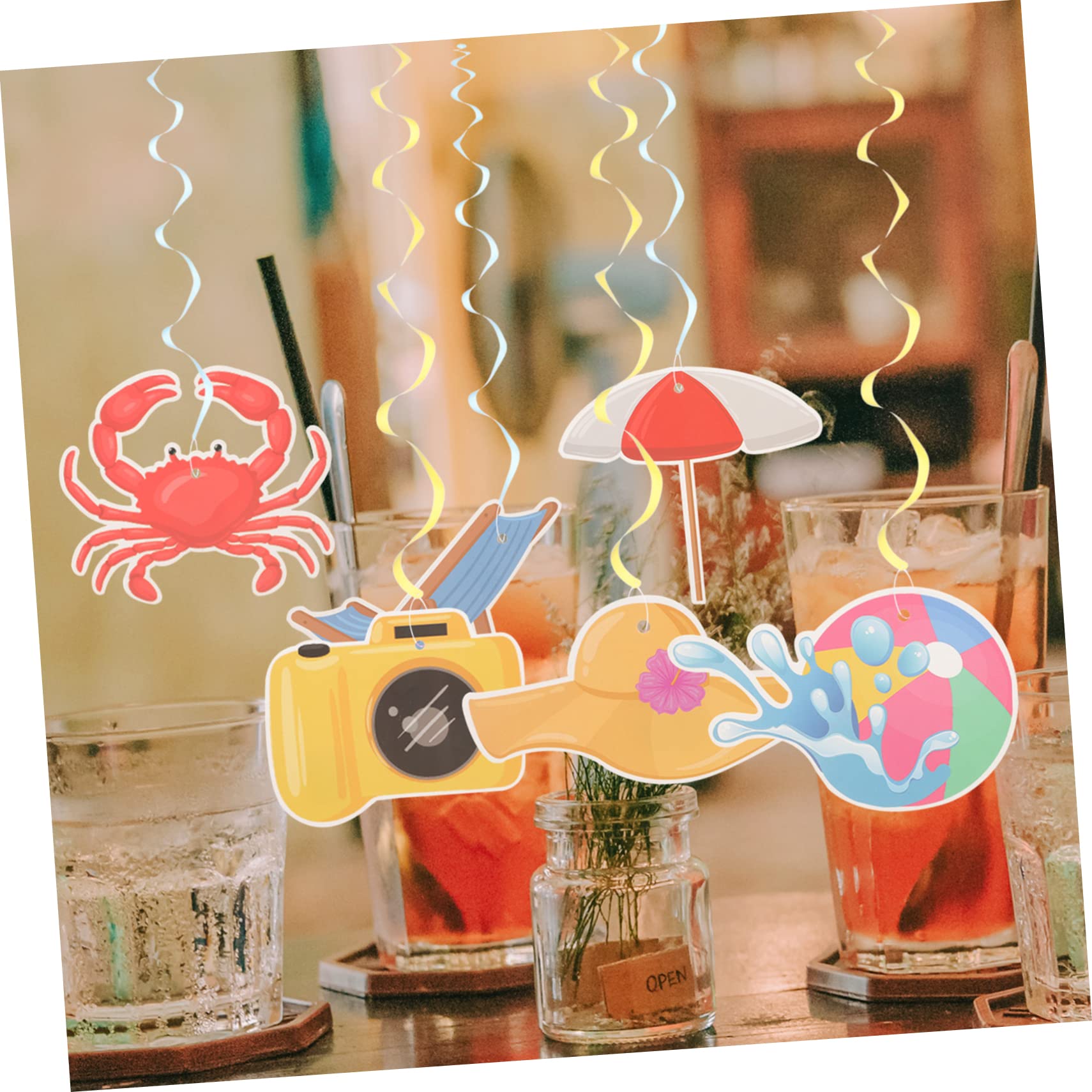 MAGICLULU 4 Set Di Decorazioni Per Feste A Tema Hawaiano Decorazioni Di Carta Da Appendere Per Feste Tropicali 12 Pezzi * 4