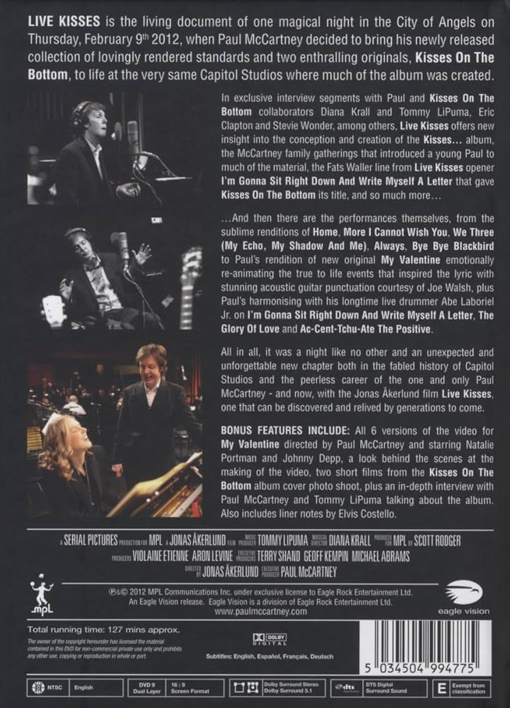 【生産限定盤】Paul McCartney Live Kisses 2012 Paul Mccartney: Live Kisses : Amazon.pl: Płyty DVD i Blu-ray