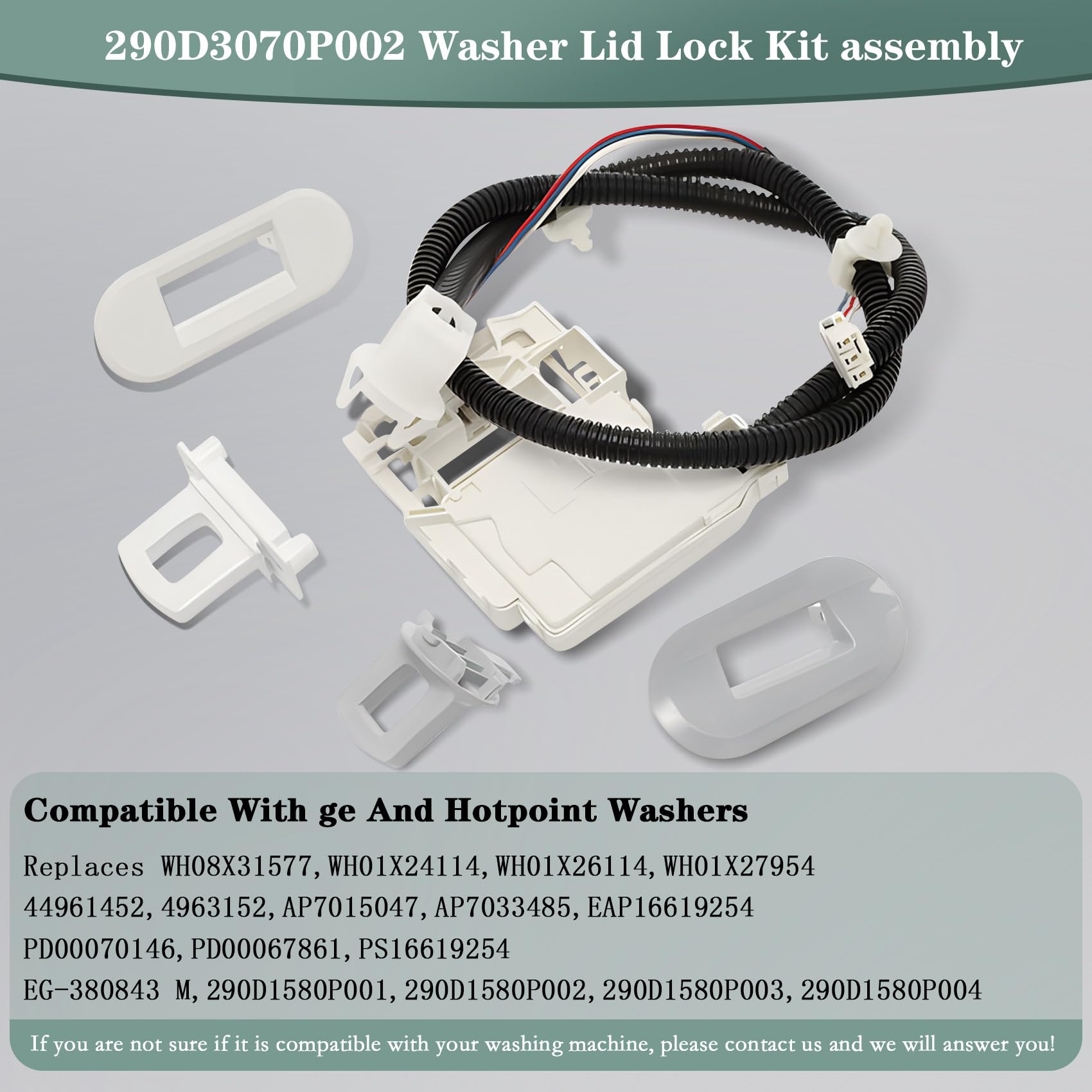トップルジップ Ge Washer Parts GSPUSA 290D3070P002 Laundry Washer Lid Lock