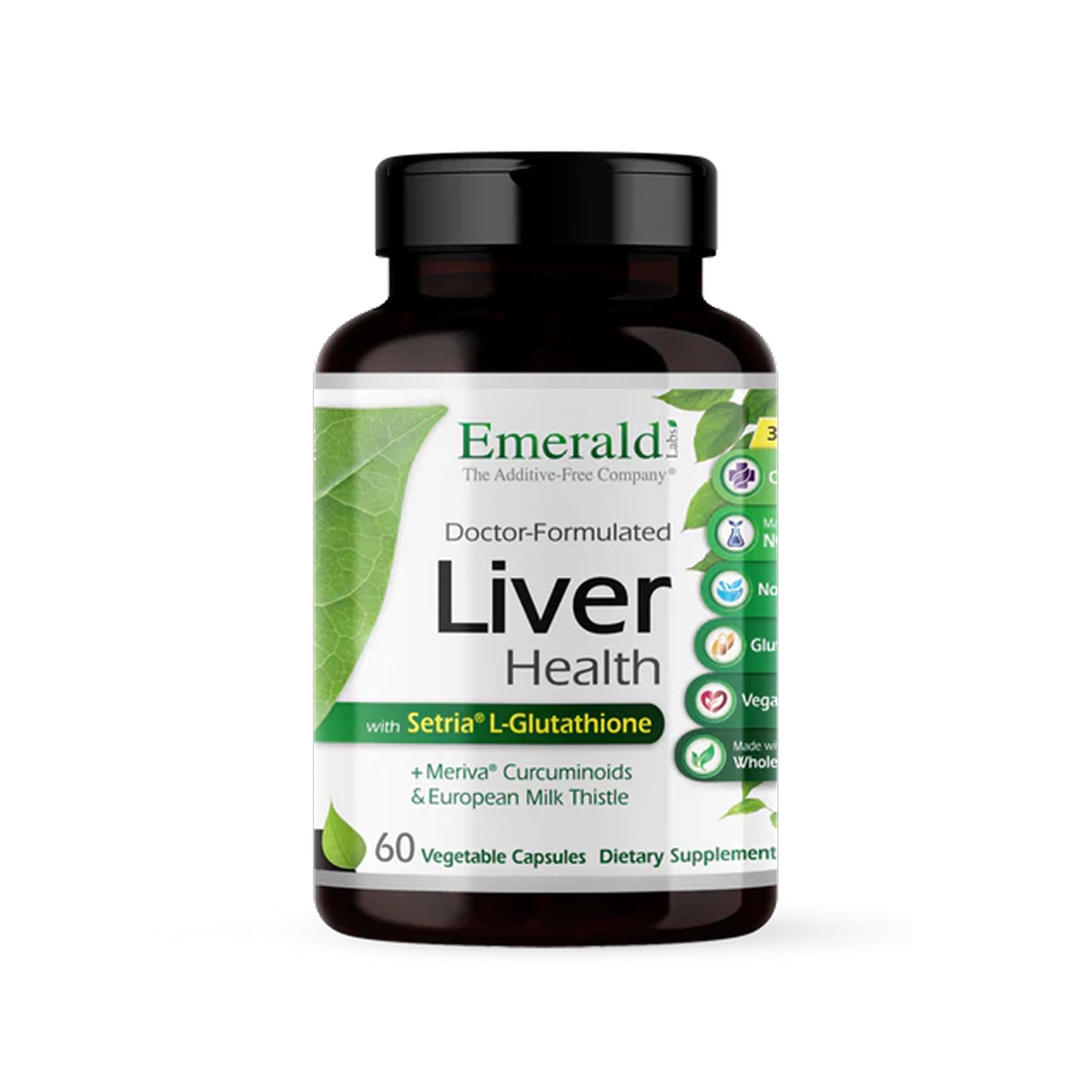 EMERALD LABS Liver Health, 60 Vegetable Capsules (30 Servings)