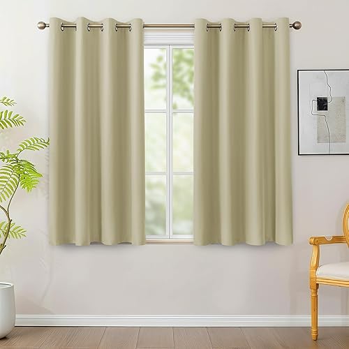 Miniatura 35 de BONZER Cortinas 100% opacas, 4 paneles, cortinas de ventana con bloqueo de luz con aislamiento térmico, cortina de oscurecimiento total de Azul