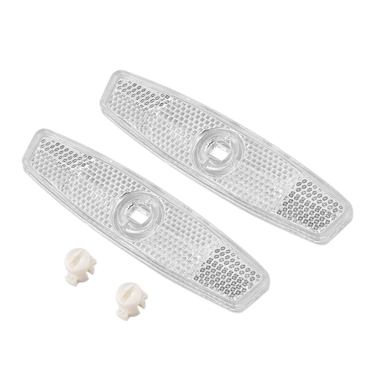 Haudang Bike bicycle wheel spoke reflectors Reflective safe Mountain Road/White / 1 pair