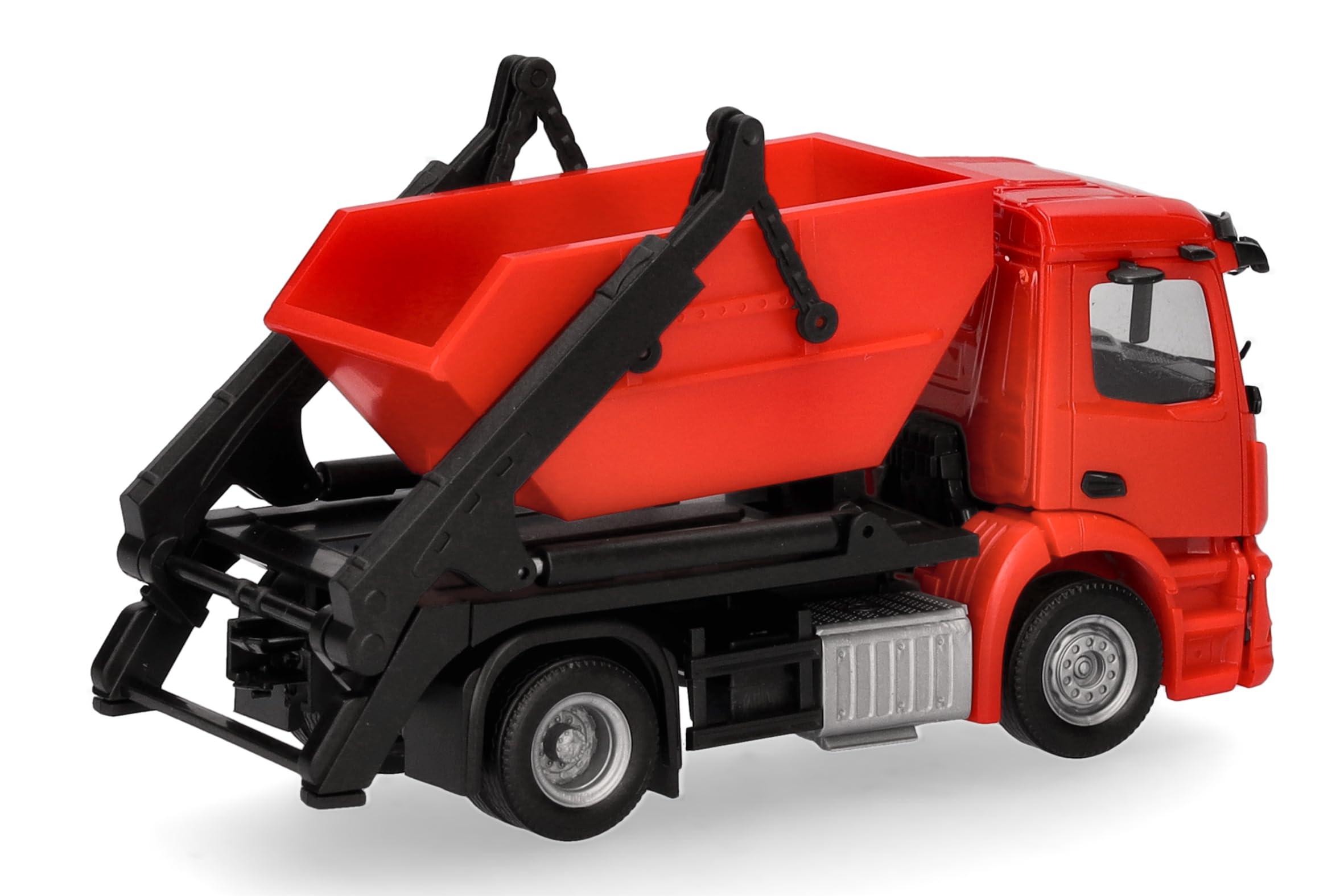 Herpa Modellbausatz Minikit Mercedes-Benz Actros S Absetzkipper AK12, Miniatur im Maßstab 1:87, Sammlerstück, Kit für Modellbau, Kunststoff, Farbe: rot