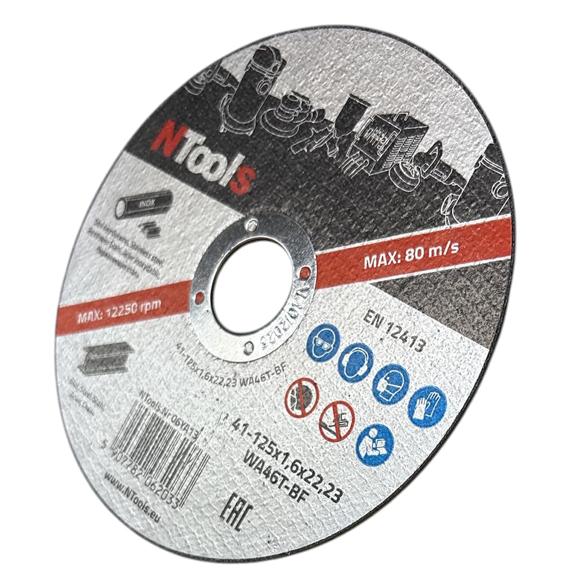 SDC – Dischi da taglio 125 x 1,6 x 22,23 mm, 25 pezzi | Dischi da taglio 125 per ferro, sottili e resistenti, ideali per il taglio di metallo, acciaio e acciaio inossidabile (Inox)