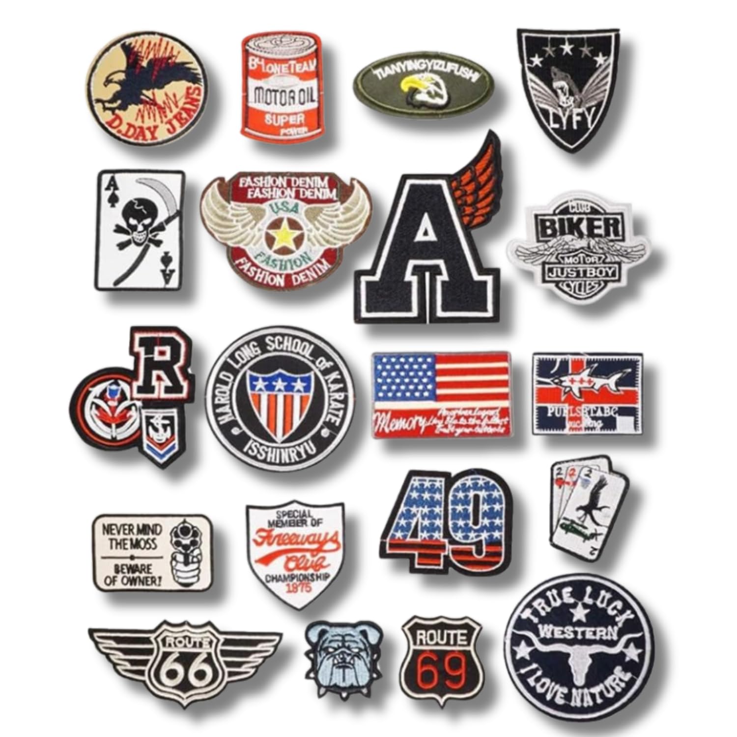 Amazon.co.jp: [Yurixbox] アップリケ 大人向け 20種類 アイロン  