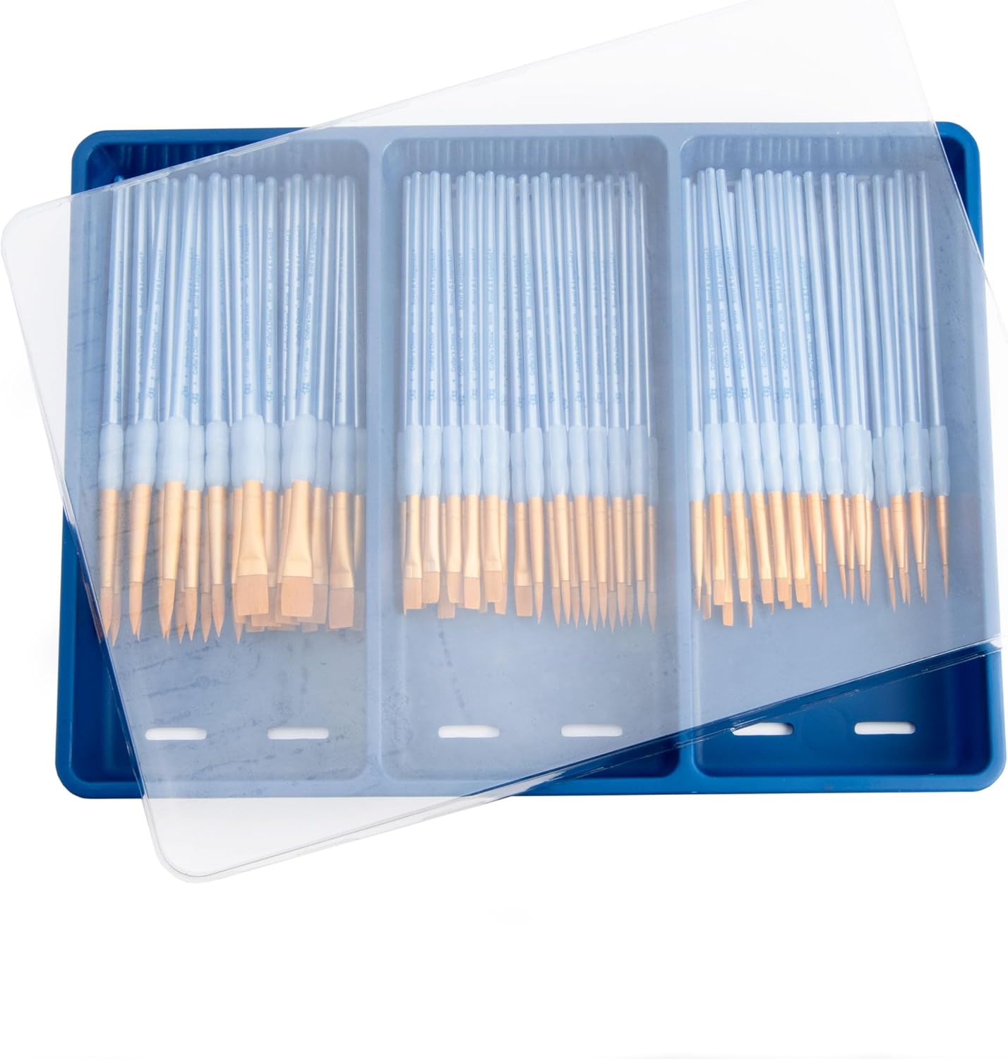 Royal & Langnickel Scholastic Choice Polymer Handle Gold Taklon Combo Set, Set of 72