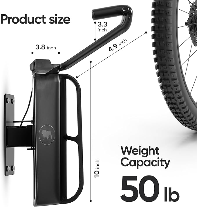 Soporte de pared para bicicleta Olivia and Lily, gancho giratorio vertical miniatura 2