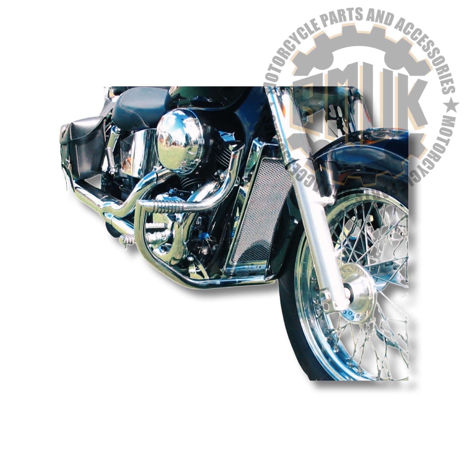 BM UK | VT750 | Protection De Moteur En Acier Inoxydable Avec Repose-pieds Intégrés – VT 750 Shadow C4/C5, Aero RC 50 ( 2004