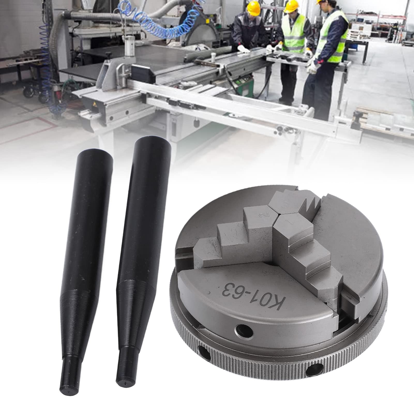 Mandrin de Tour en Métal, Mandrin à Centrage Automatique à 3 Mâchoires Accessoire pour Ingénierie Meulage Fraisage Machines à Bois