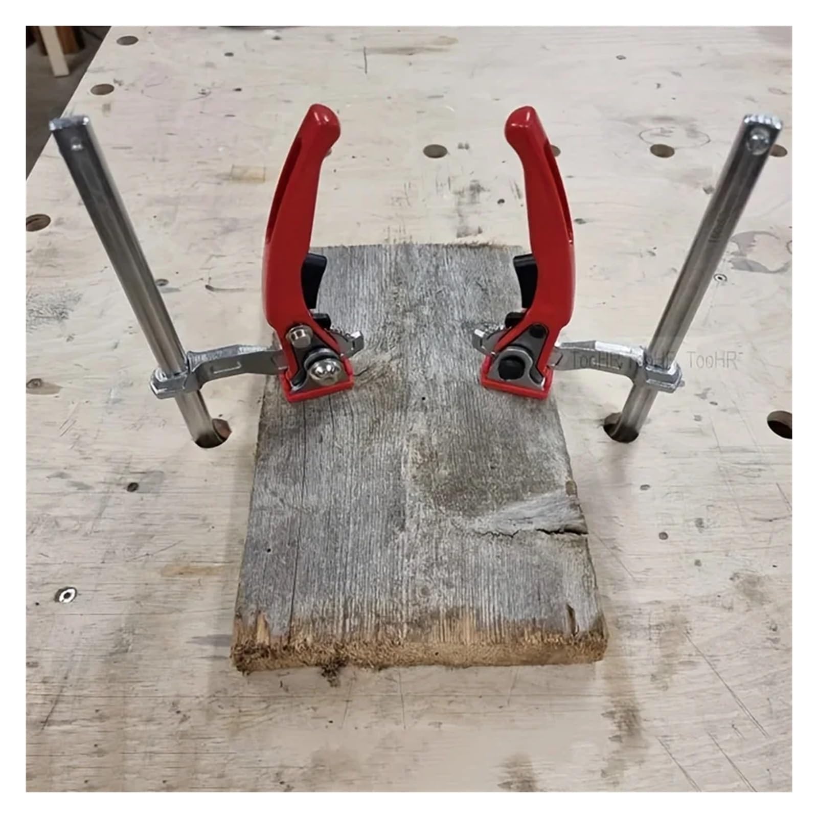 morsetto da tavolo a cricchetto Morsetto da tavolo a cricchetto da 1 pezzo Barra a sgancio rapido Morsetto in acciaio F Clip da binario anche for fori e di binari di guida(120x60mm)