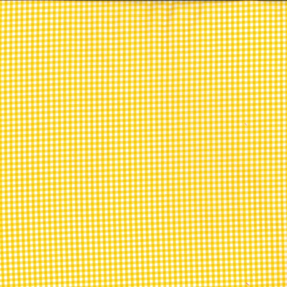 Oh Sew Crafty Limited Yellow 100% Yarn Dyed Cotton Fabric 2.5Mm Gingham Check Squares 144Cm Wide (Sold Per Half Metre) (Yellow)