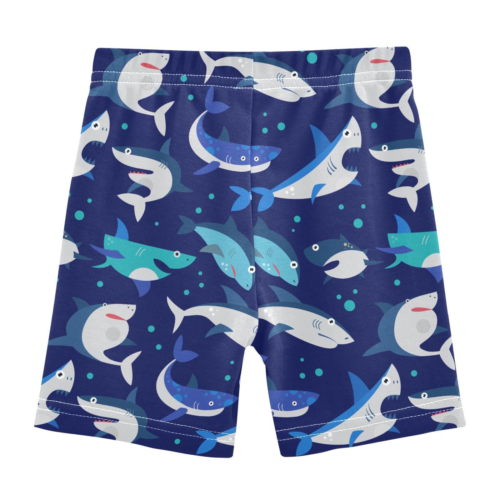 JHKKU Girls Cartoon Shark Shorts Cotton Cartwheel Bike Kids Biker Under Dress Dance Short Girl Clothes 5T