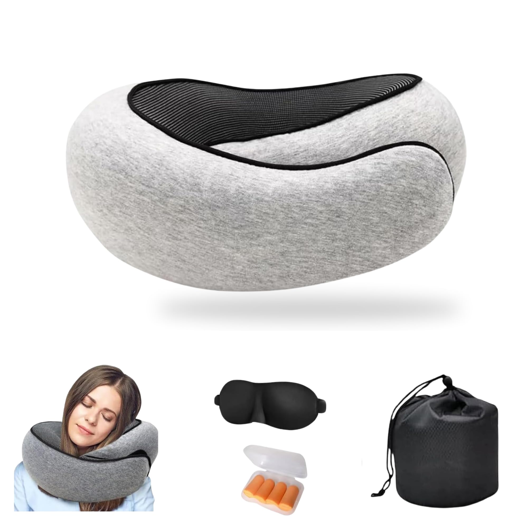 Travel Pillows for Airplanes,Memory Foam Neck Pillow,2024 New Travel Pillow,Travel Neck Pillow, Long Flight Must Have Pillow, Suitable for Airplanes,Offices and Cars