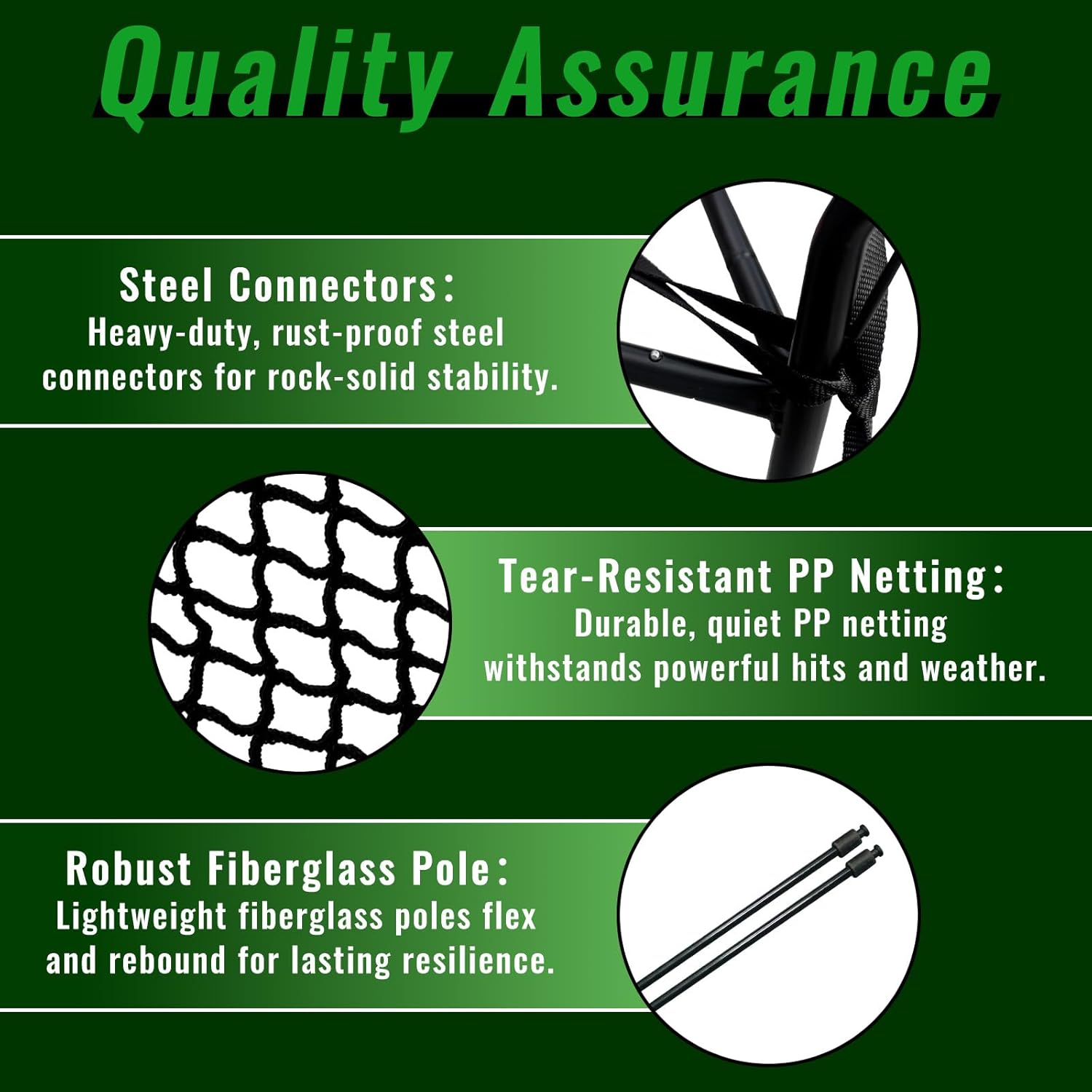 Golf Practice Hitting Net - 10×8FT Auto Ball Return Quick Setup Portable Practice Hitting Driving Aid Trainer Indoor Outdoor Yard for Golfer Adults Players Teens with Turf Mat Balls Tees Bag