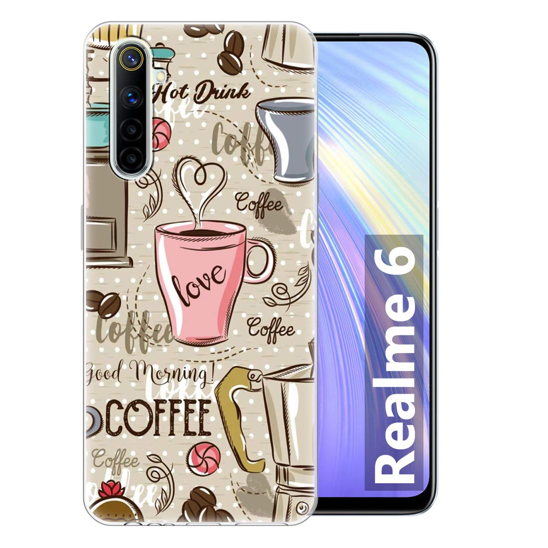 Fashionury Printed Soft Silicone Designer Pouch Mobile Back Cover for realme 6/ realme 6i case and Covers | for Boys & Girls -p035 Multi-Coloured (B0876X7XSC) Amazon Price History, Amazon Price Tracker
